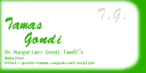 tamas gondi business card